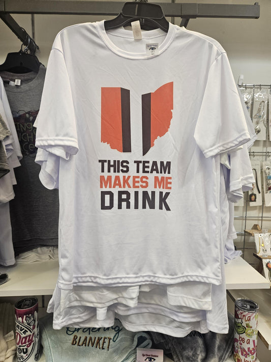This team makes me drink Cleveland football tshirt